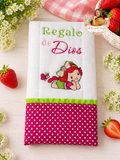 Regalo de Dios Strawberry Baby Burp Cloth