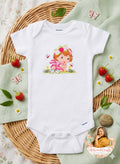 Strawberry Baby Girl Onesie – Cute DTF Print Bodysuit | Sweet Baby Outfit