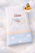 Rainbow Boy Baby Burp Cloth