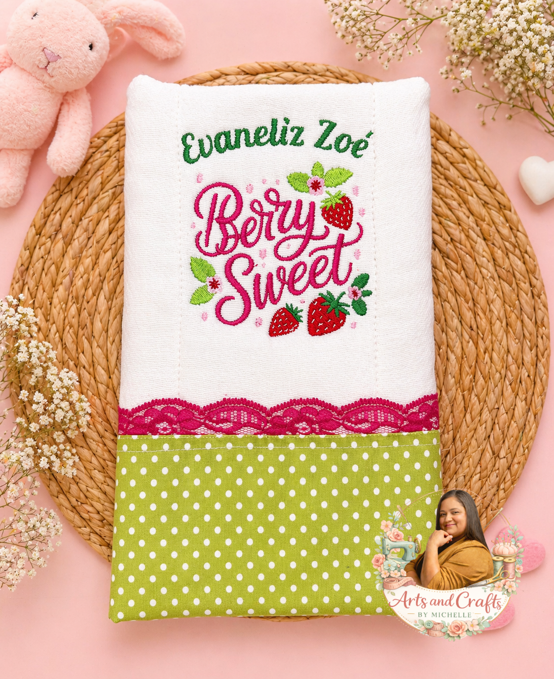 Berry Sweet Baby Burp Cloth