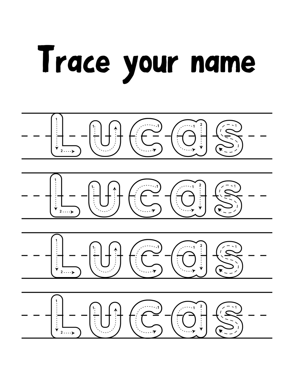 Personalized Name tracing Book