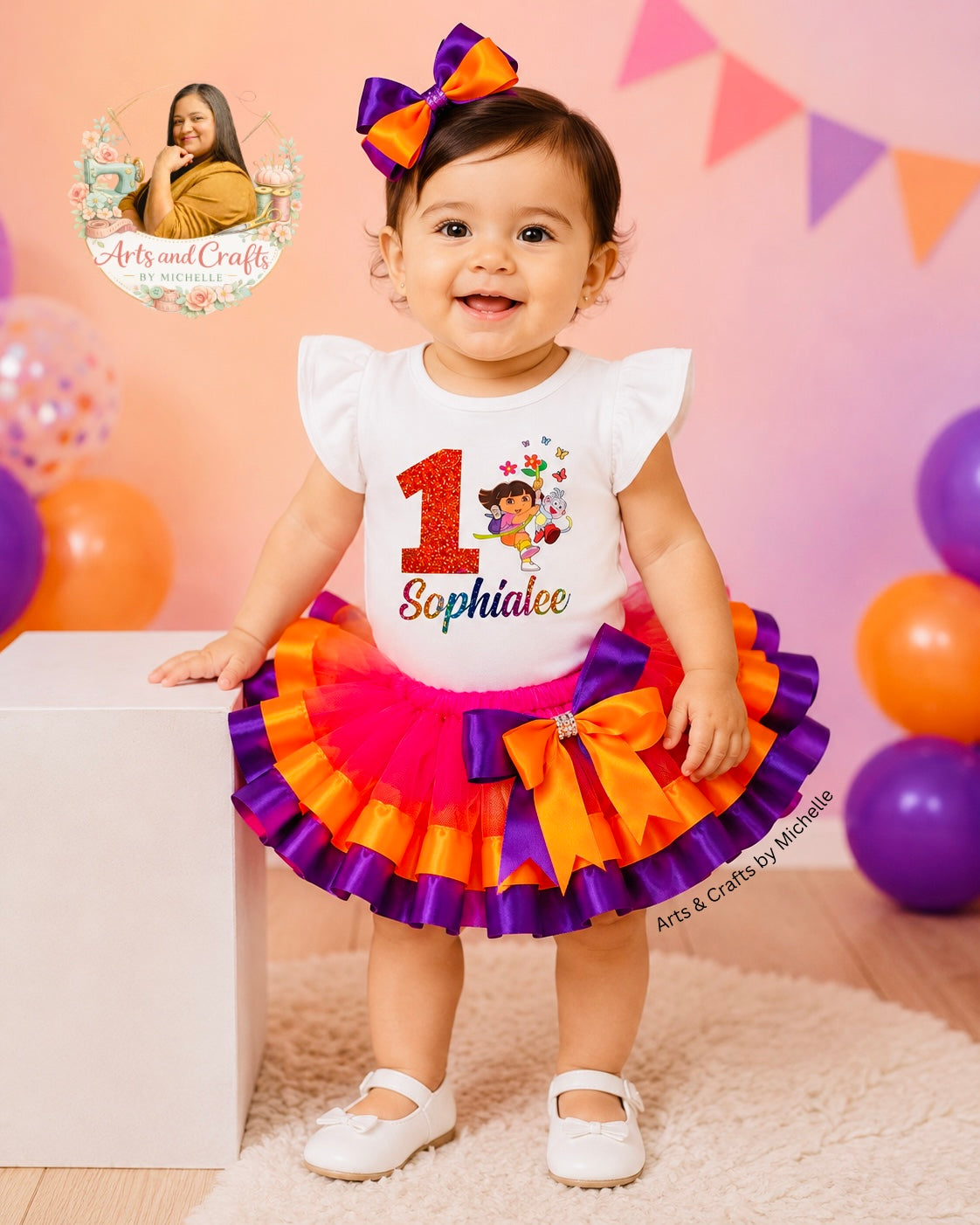 Dora 3pc Birthday Tutu Skirt Set