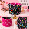 Kids Cup Cozy | makeup Themed Cup Sleeve | Reusable Fabric Drink Cozy | Teacher Gift (Copy)