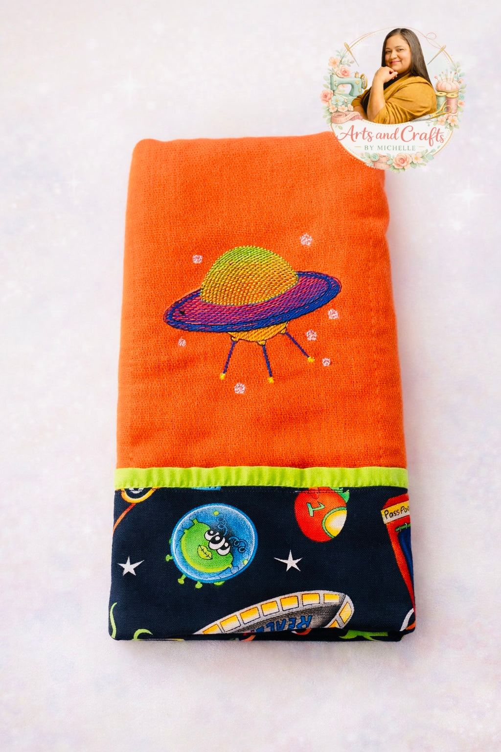 Space Baby Gift Set (3 Pieces) – Burp Cloth, Bib & Pacifier Holder