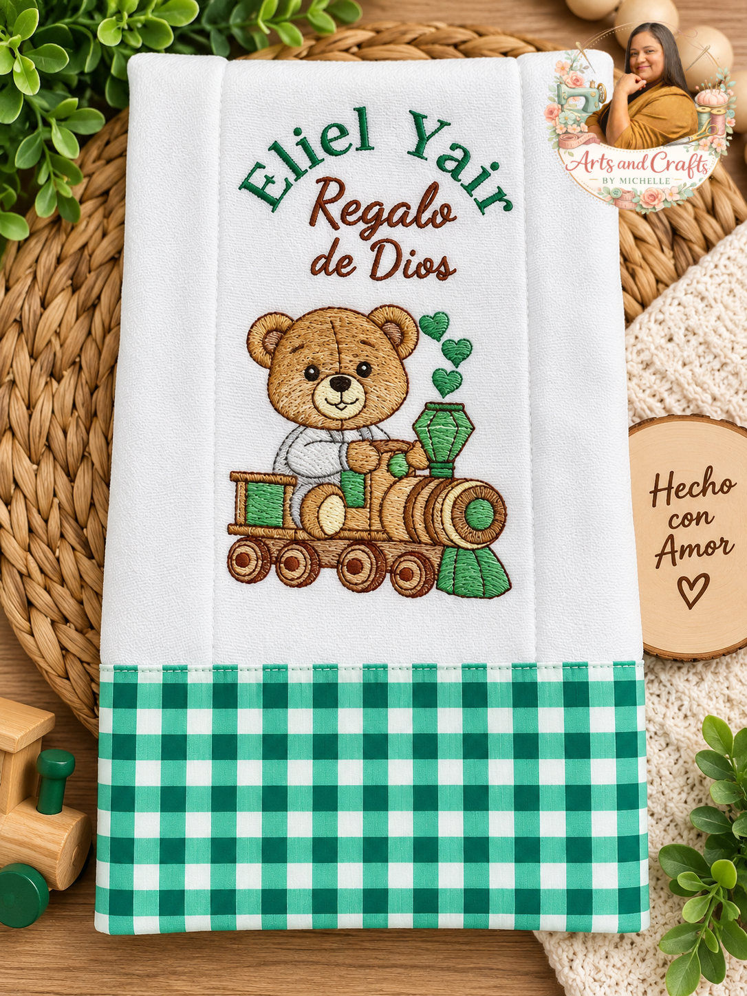 Cute Bear Baby Burp Cloth