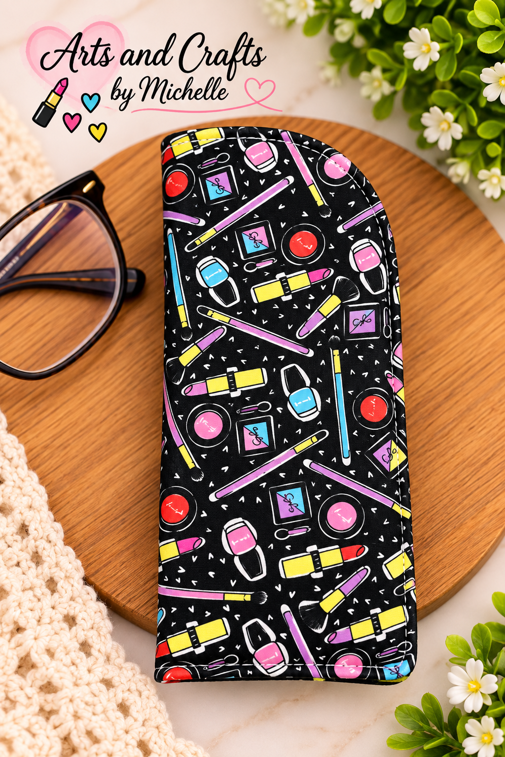 Handmade Quilted Eyeglasses Case | Soft Fabric Glasses Pouch | Sunglasses Holder