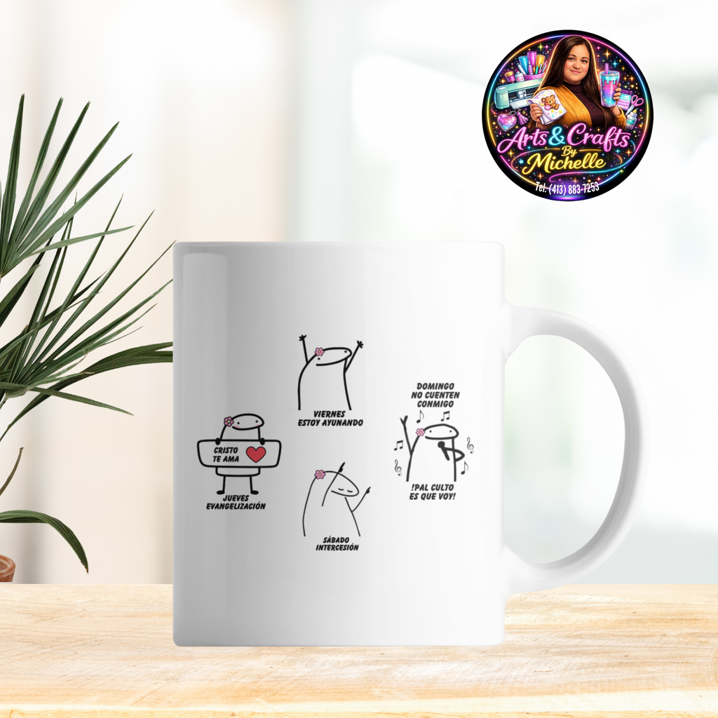 Flork Funny Christian PNG Design – Editable Canva Template – 15oz Mug Design – Instant Digital Download