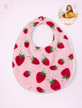 Strawberries Handmade Baby Bib | Soft & Absorbent | Handmade Baby Gift