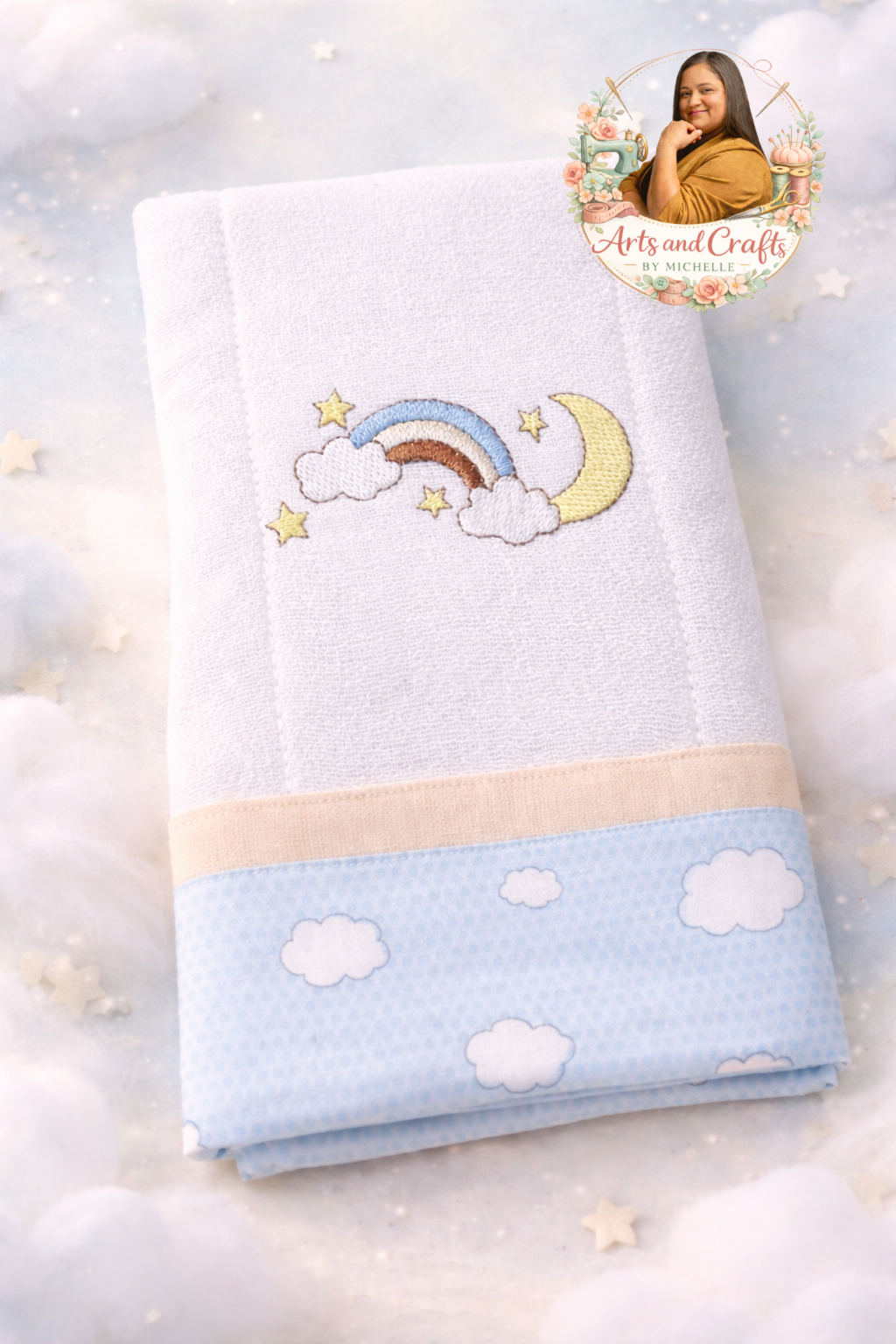 Rainbow Boy Baby Burp Cloth