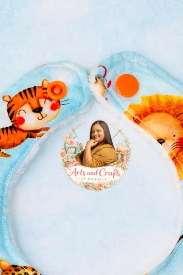 Handmade Baby Bib – Cute Zoo Print Baby Bib | Soft & Absorbent | Handmade Baby Gift