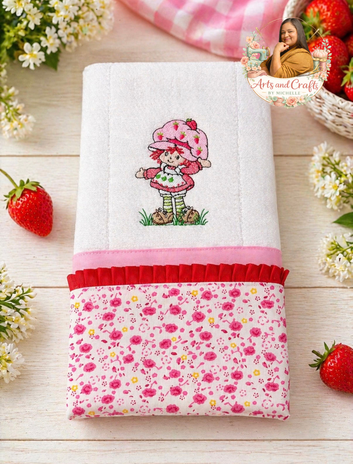 Strawberry Baby Burp Cloth