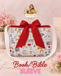 Teacher Book & Bible Sleeve with Bow | Handmade Padded Bible Cover & Book Protector