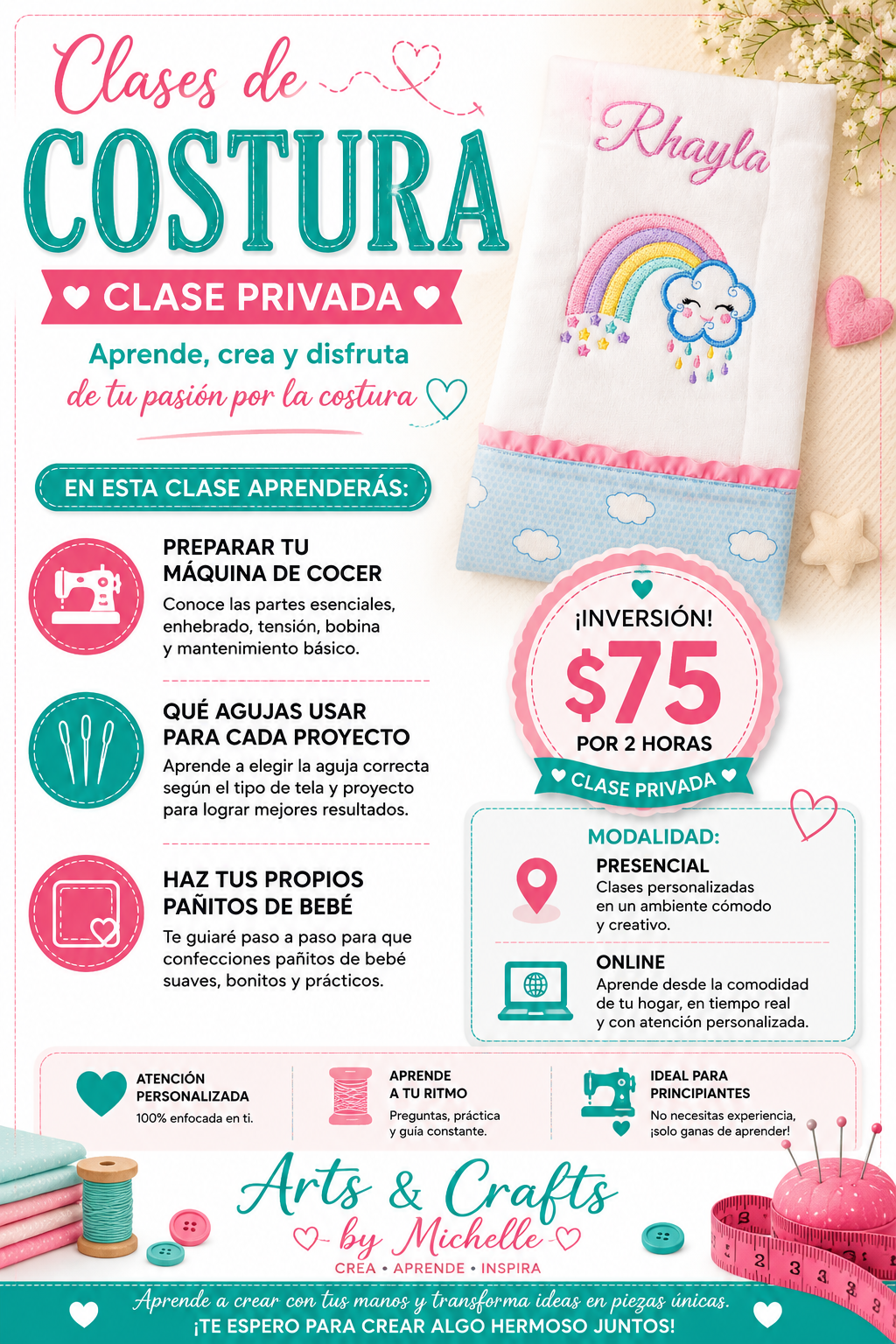 Clase Privada de Costura para Principiantes – Básica