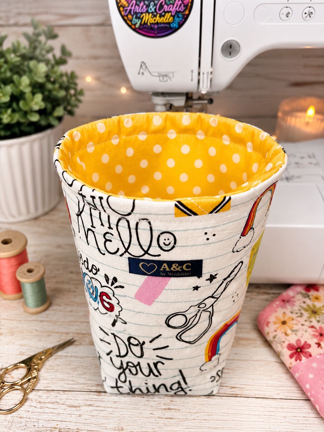 Cozy Cup | Cup Sleeve | School Themed Cup Sleeve | Reusable Fabric Drink Cozy | Teacher Gift