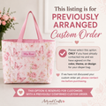 Personalized Baby Diaper Bag – Large Handmade Tote – Custom Embroidered Baby Bag – Previously Arranged Custom Order