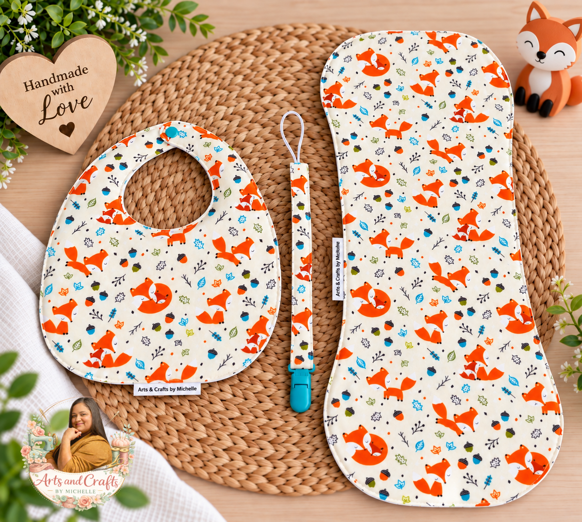 3pc Fox Baby Gift Set