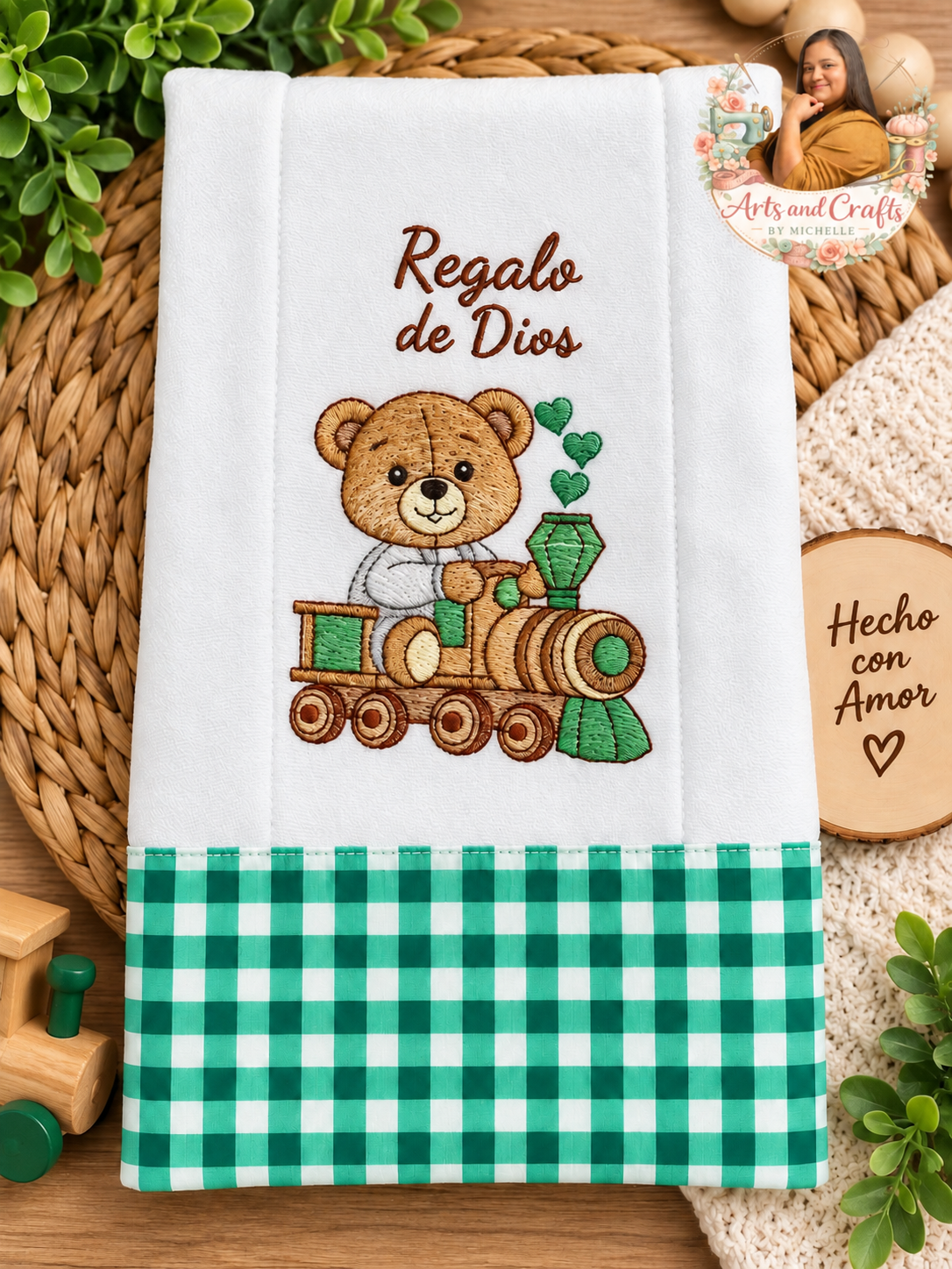Cute Bear Baby Burp Cloth