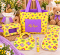 Personalized Baby Diaper Bag Gift Set – 5 Piece Handmade Baby Essentials Set