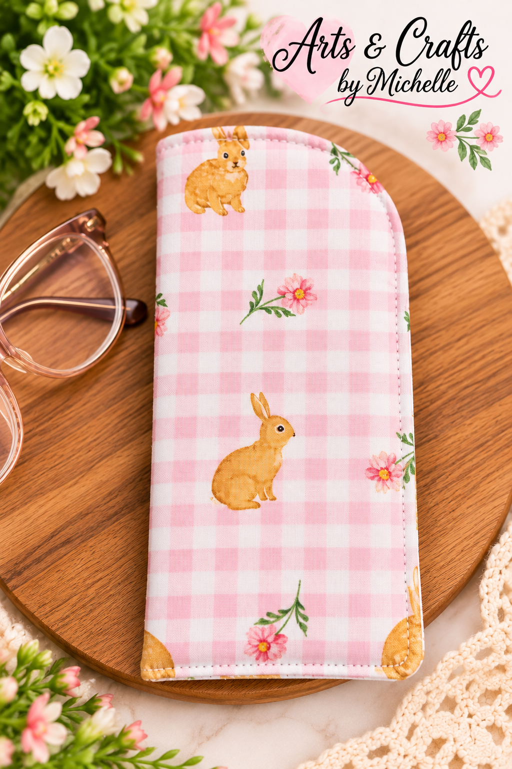 Handmade Quilted Eyeglasses Case | Soft Fabric Glasses Pouch | Sunglasses Holder