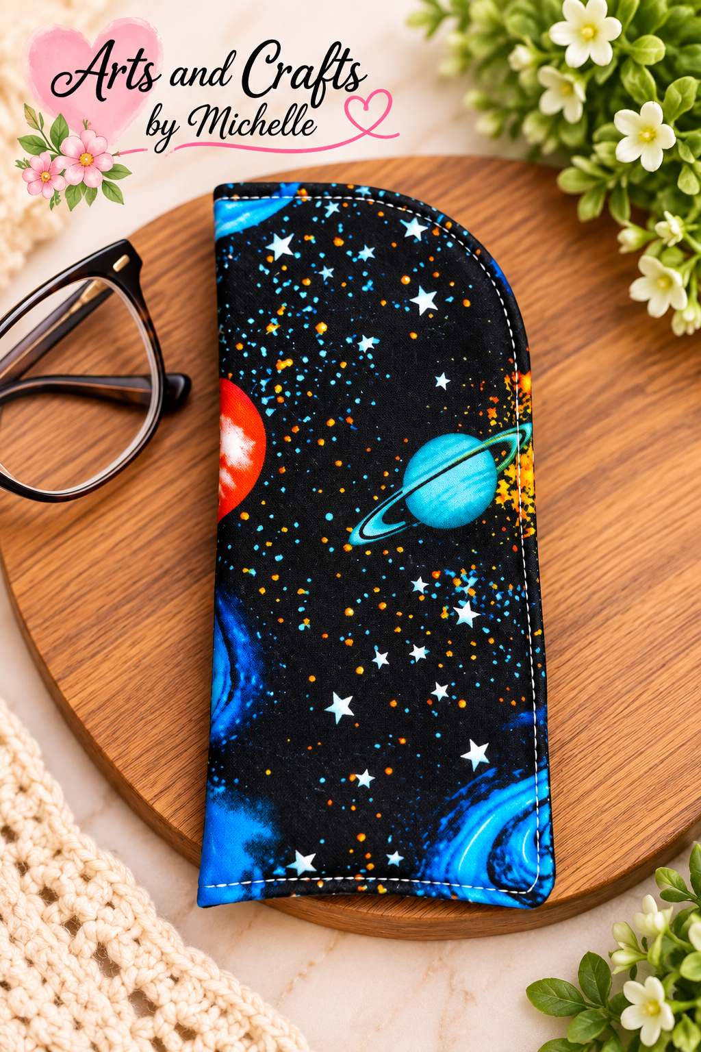 Handmade Quilted Eyeglasses Case | Soft Fabric Glasses Pouch | Sunglasses Holder