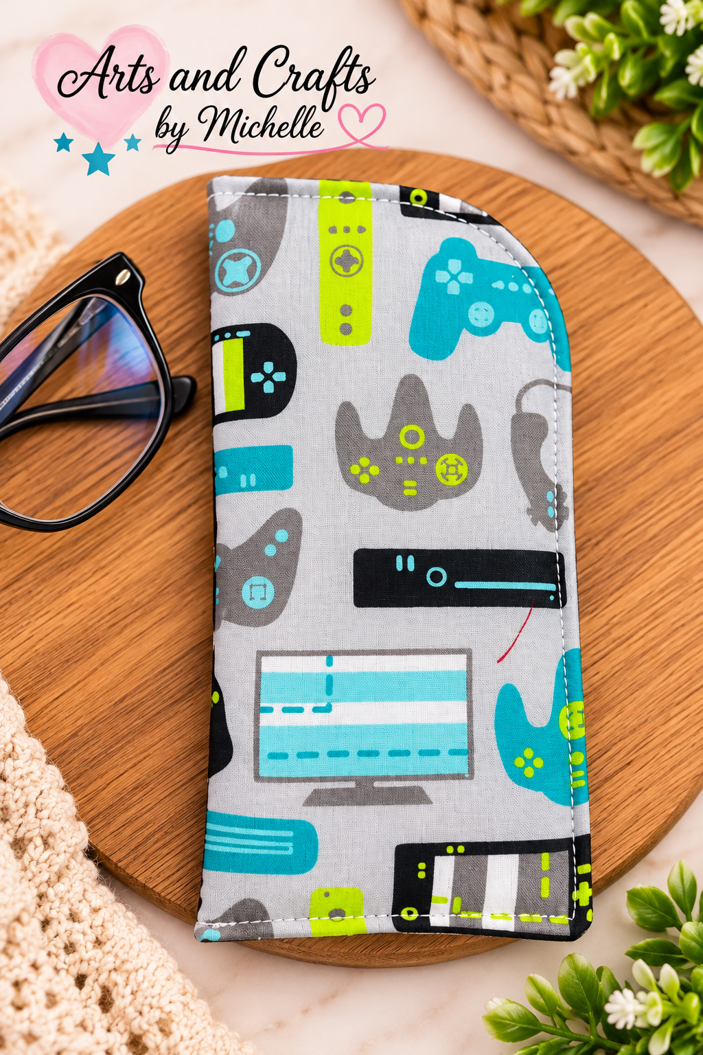 Handmade Quilted Eyeglasses Case | Soft Fabric Glasses Pouch | Sunglasses Holder