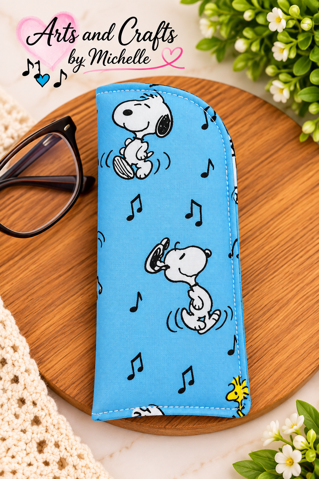 Handmade Quilted Eyeglasses Case | Soft Fabric Glasses Pouch | Sunglasses Holder