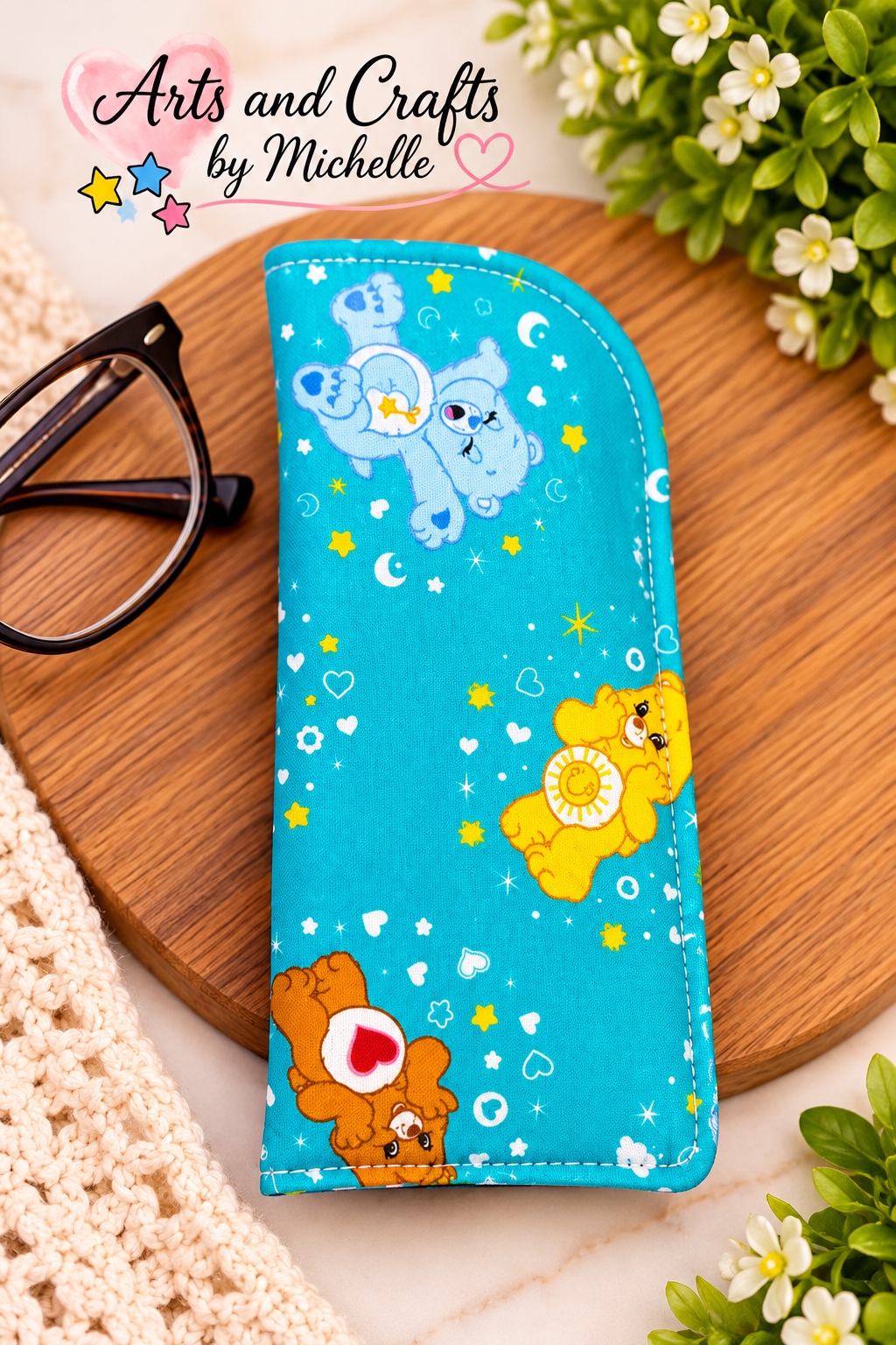 Handmade Quilted Eyeglasses Case | Soft Fabric Glasses Pouch | Sunglasses Holder