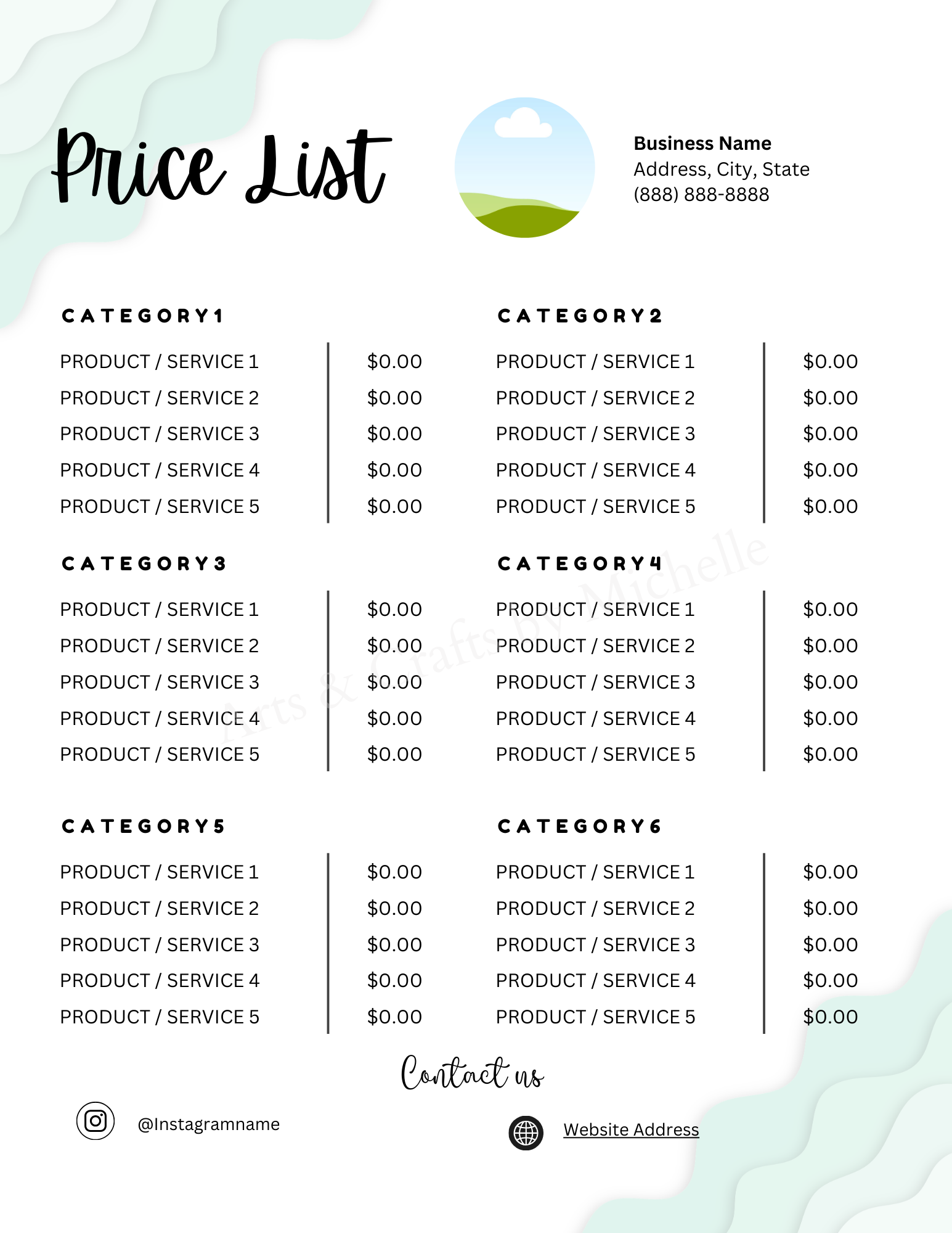 Editable Order Forms Template, Small Business Planner (Canva Template, US Letter Size)